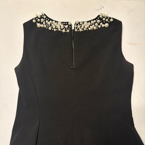 Calvin Klein Black Midi Dress with Embellished Neckline - Picture 7 of 10